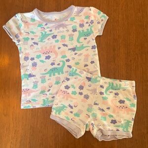 🍊5/$25 Joe Fresh Dinosaur Print Toddler Pajama Set size 3T